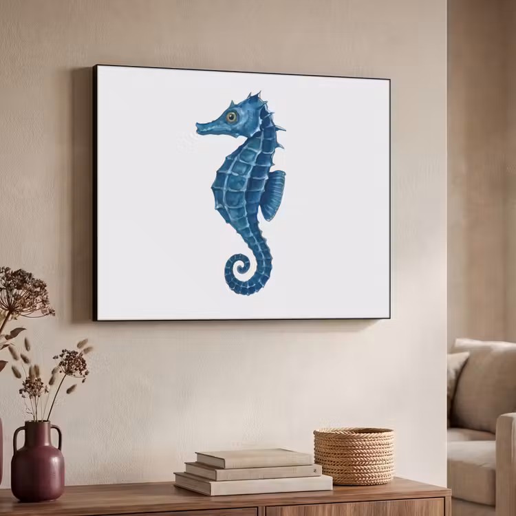 Art Frame - Zeepaardje - Staart - Blauw — 4