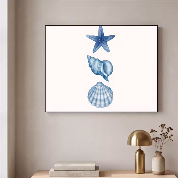 Art Frame - Zeester - Schelpen - Blauw — 3