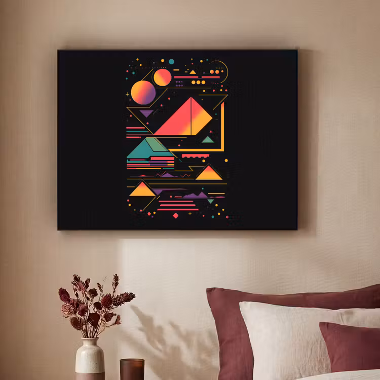 Art Frame - Piramides - Cirkels - Neonkleuren - Geometrisch — 2