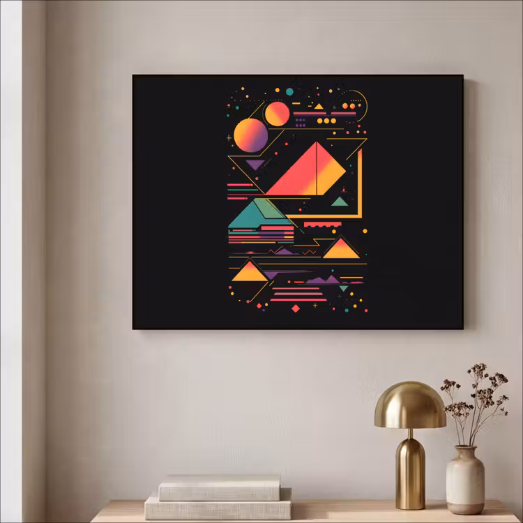 Art Frame - Piramides - Cirkels - Neonkleuren - Geometrisch — 3