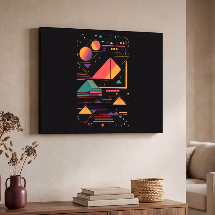 Art Frame - Piramides - Cirkels - Neonkleuren - Geometrisch — 4