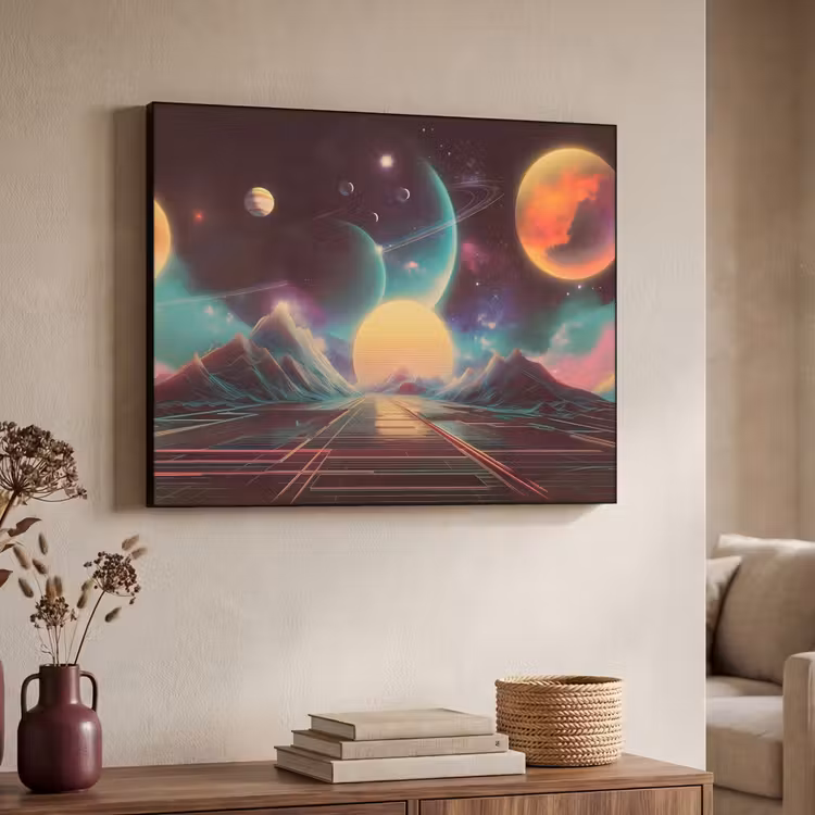 Art Frame - Planeten - Neon - Berglandschap - Zon — 4
