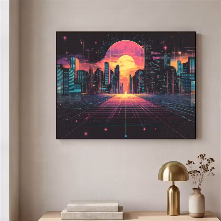 Art Frame - Stad - Gebouwen - Zon - Geel — 3