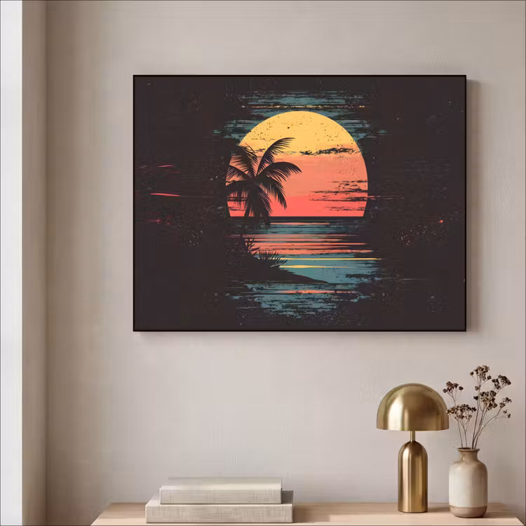 Art Frame - Strand - Minimalistisch - Zon - Oranje — 3
