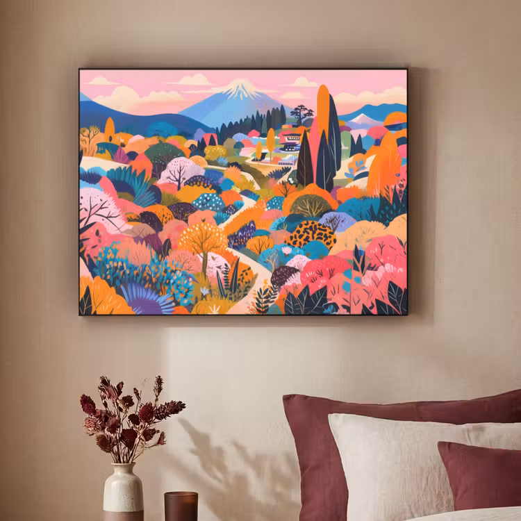 Art Frame - Witte bergtop - Modern - Kleurrijk — 2