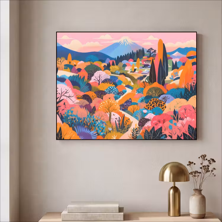 Art Frame - Witte bergtop - Modern - Kleurrijk — 3