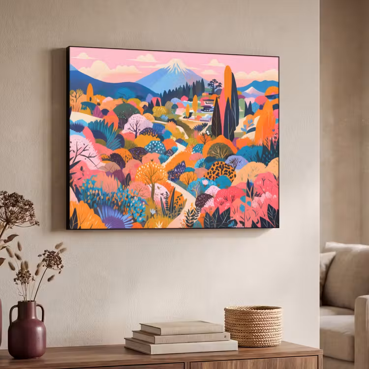 Art Frame - Witte bergtop - Modern - Kleurrijk — 4