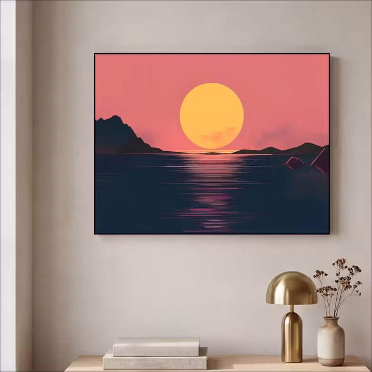 Art Frame - Zon - Geel - Bergen - Water — 3