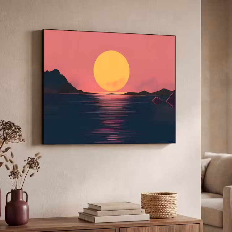 Art Frame - Zon - Geel - Bergen - Water — 4