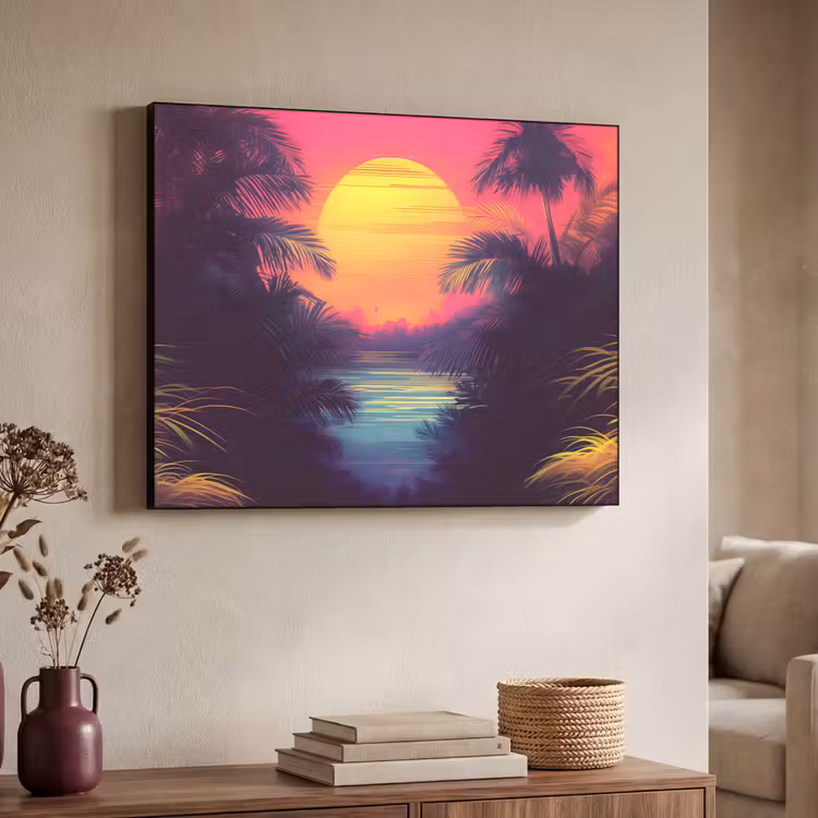 Art Frame - Zon - Geel - Palmbomen - Tropisch — 4