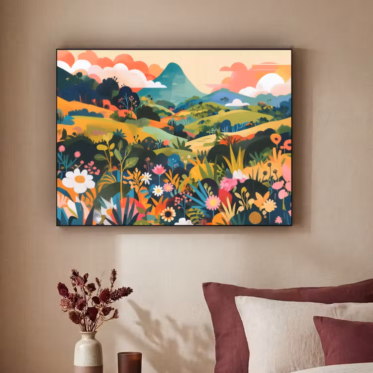 Art Frame - Zonlicht - Heuvels - Wolkenlucht — 2