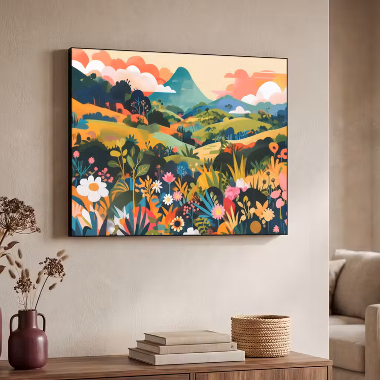 Art Frame - Zonlicht - Heuvels - Wolkenlucht — 4