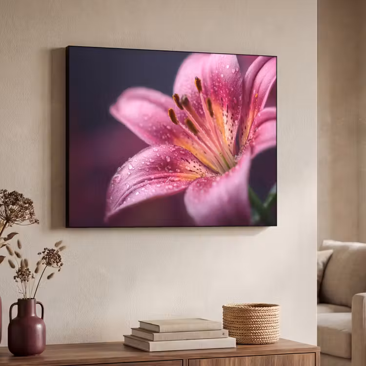 Art Frame - Roze - lelie - Dauwdruppels — 4