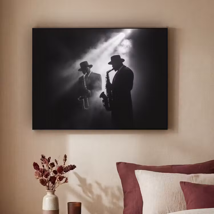 Art Frame - Saxofonisten - Hoeden - Rook - Licht — 2