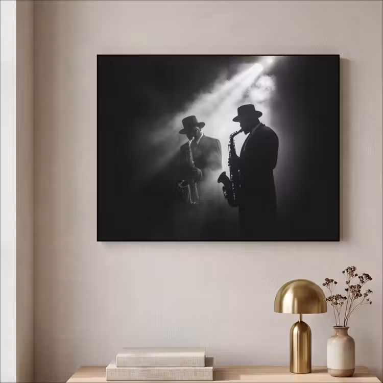 Art Frame - Saxofonisten - Hoeden - Rook - Licht — 3