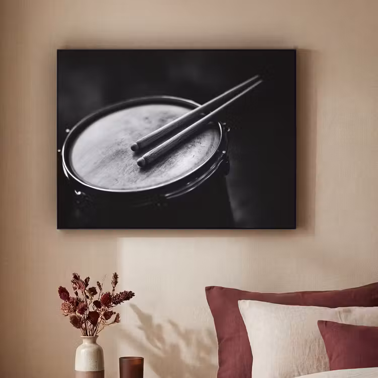 Art Frame - Trommel - Close-up - Drumstokken - Zwart — 2