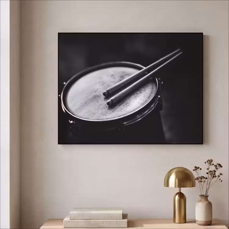 Art Frame - Trommel - Close-up - Drumstokken - Zwart — 3