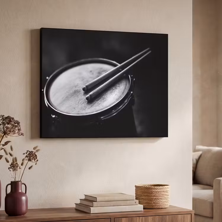 Art Frame - Trommel - Close-up - Drumstokken - Zwart — 4