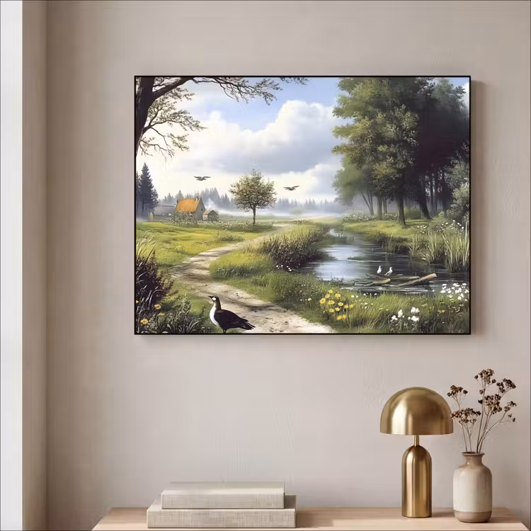 Art Frame - Zandpad - Groen landschap - Water — 3