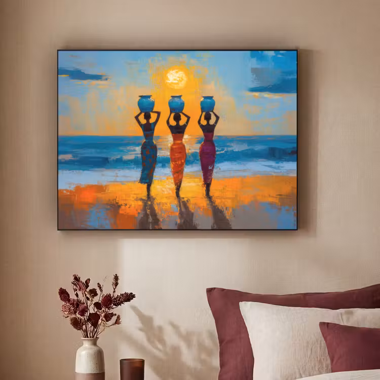 Art Frame - Vrouwen - Strand - Zondsondergang — 2