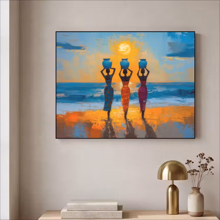 Art Frame - Vrouwen - Strand - Zondsondergang — 3