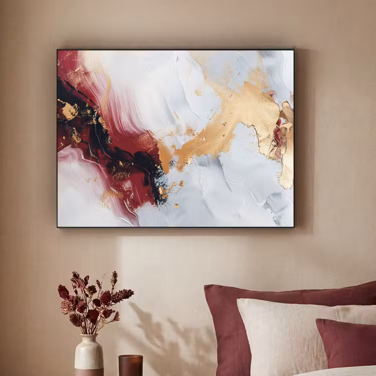 Art Frame - Rood - Abstract - Goud - Modern — 2