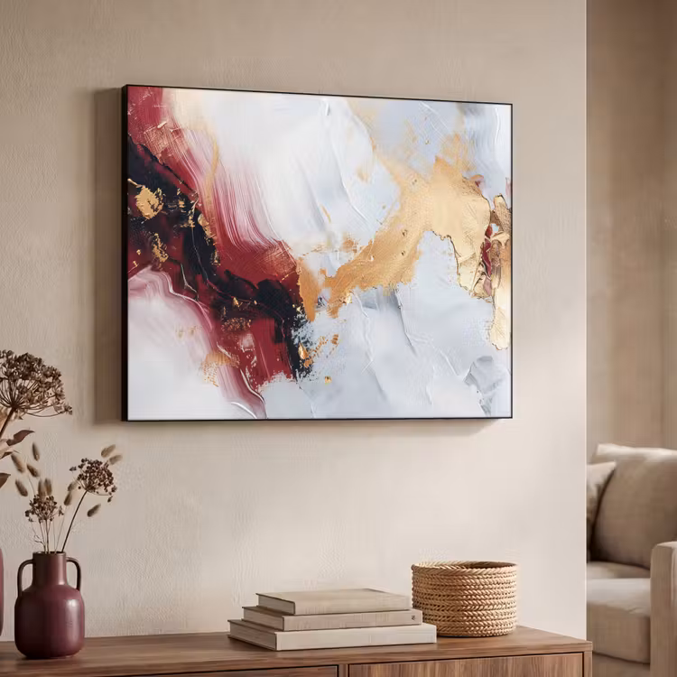 Art Frame - Rood - Abstract - Goud - Modern — 4