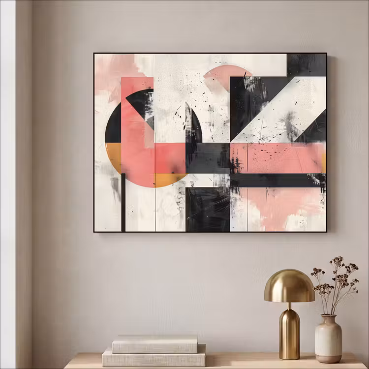 Art Frame - Roze - Abstract - Aesthetic - Modern - Vormen — 3