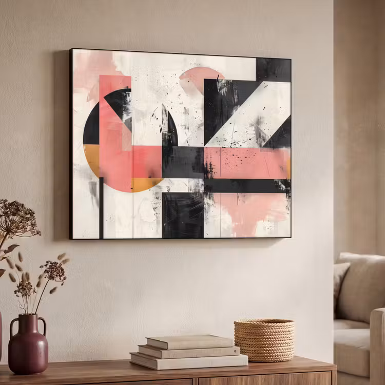 Art Frame - Roze - Abstract - Aesthetic - Modern - Vormen — 4