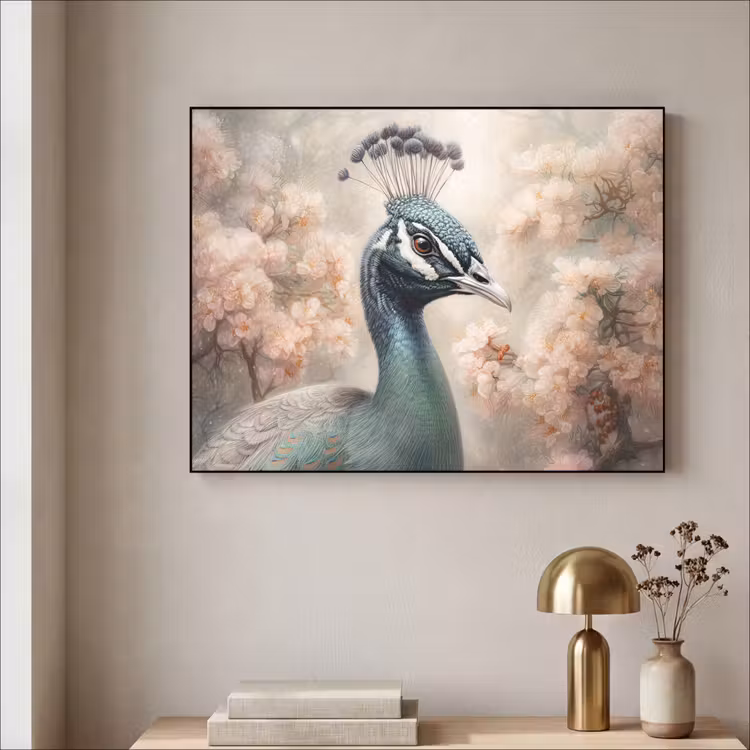 Art Frame - Pauw - Vogels - Bloemen - Boom - Botanisch — 3