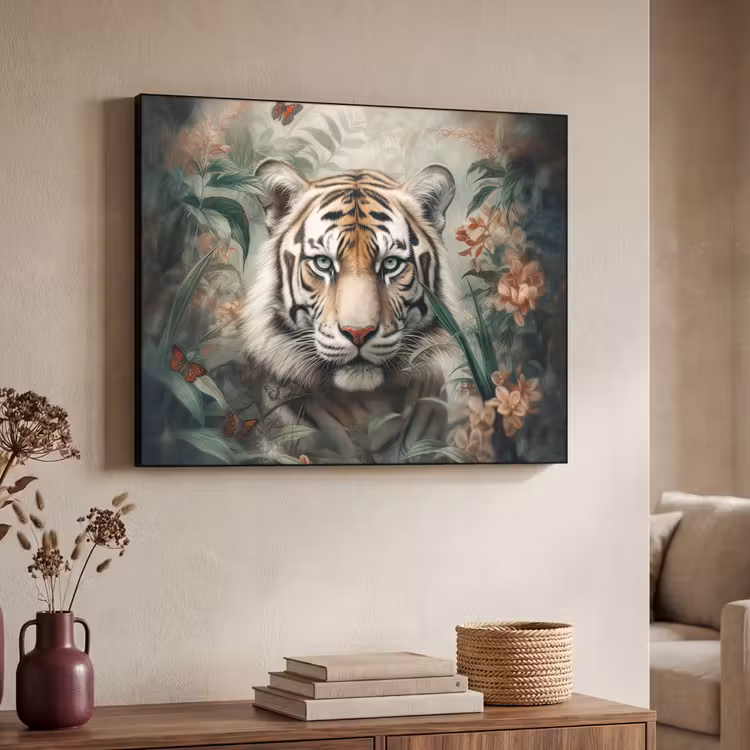 Art Frame - Tijger - Vlinders - Dieren - Jungle - Bloemen — 4