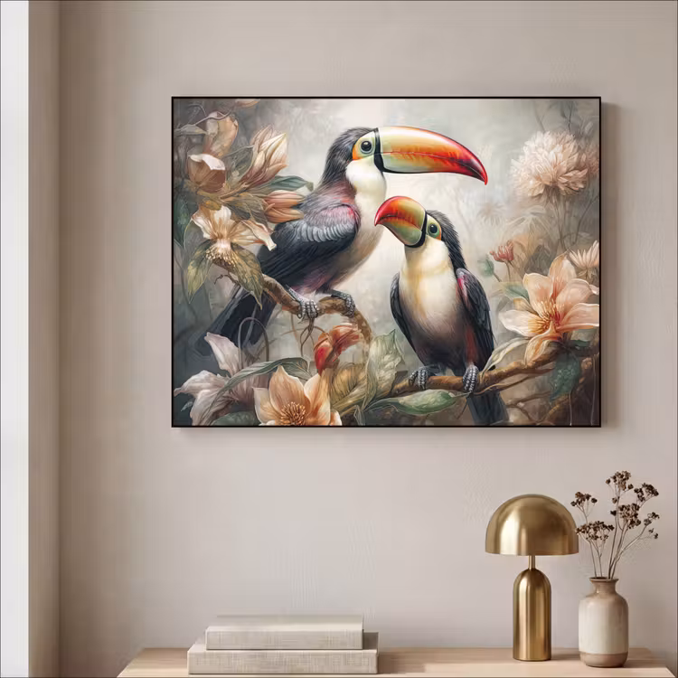 Art Frame - Toekan - Vogels - Bloemen - Jungle — 3