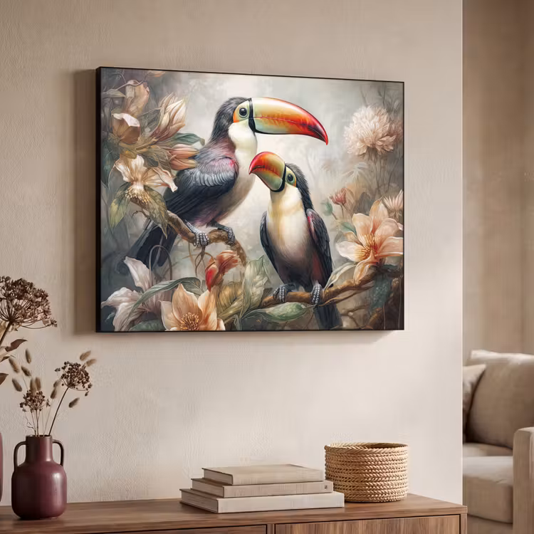 Art Frame - Toekan - Vogels - Bloemen - Jungle — 4