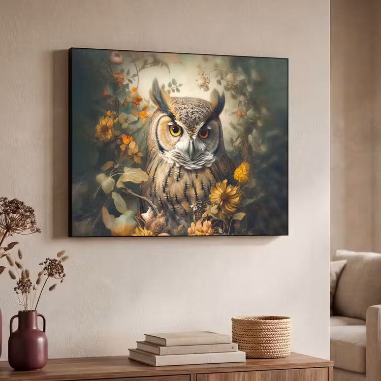 Art Frame - Uil - Vogels - Bloemen - Natuur — 4