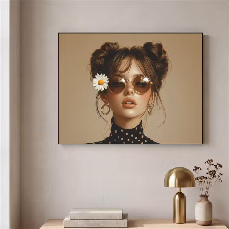 Art Frame - Vrouw - Beige - Bloem - Modern - Portret — 3