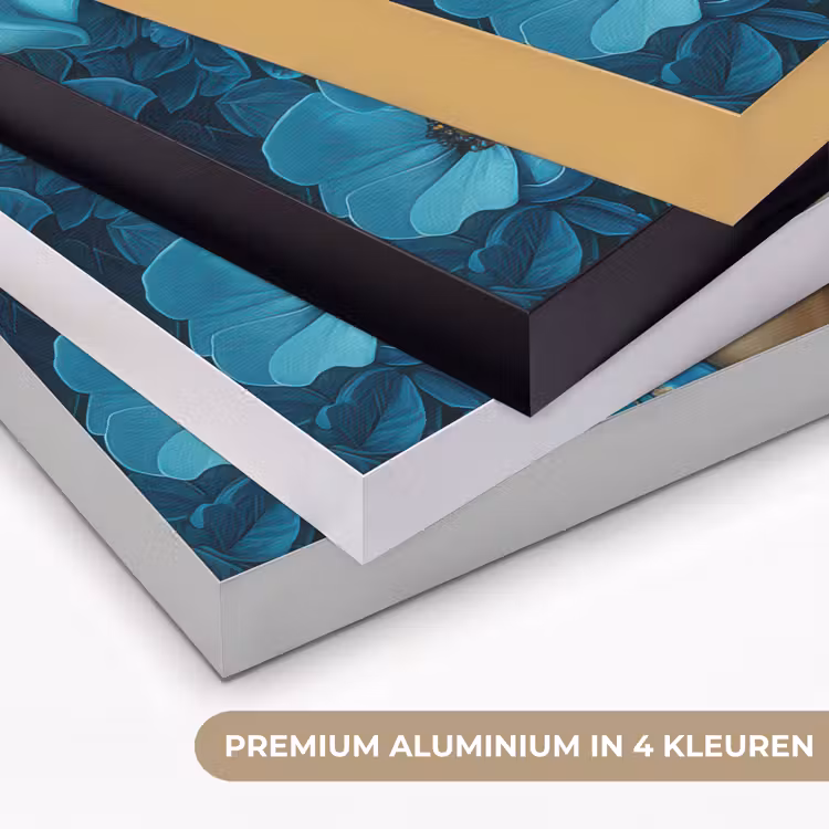 Art Frame - Vrouw - Bloemen - Blauw - Aesthetic - Luxe — 5