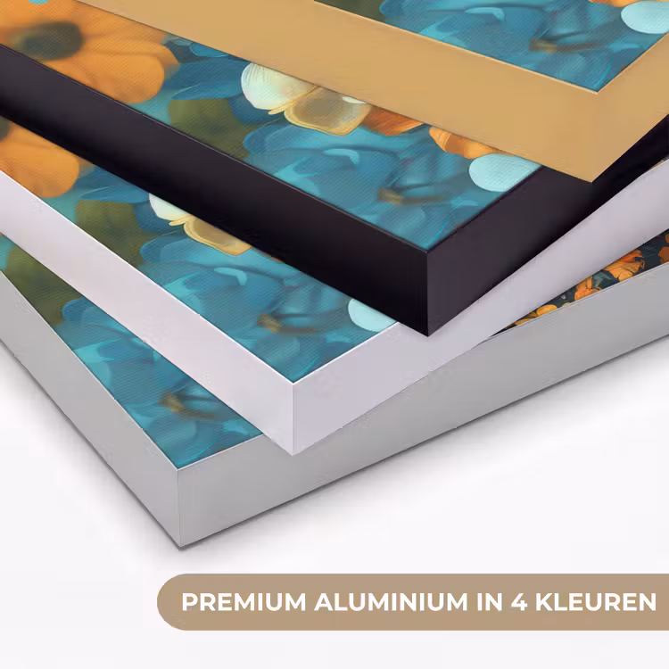 Art Frame - Vrouw - Bloemen - Oranje - Blauw - Modern — 5