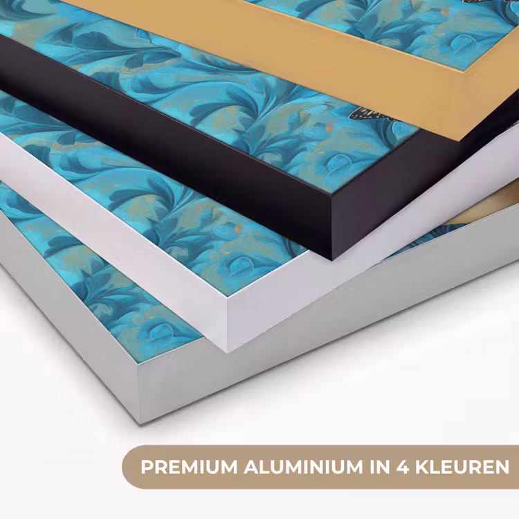 Art Frame - Vrouw - Bloemen - Vlinders - Blauw - Abstract — 5