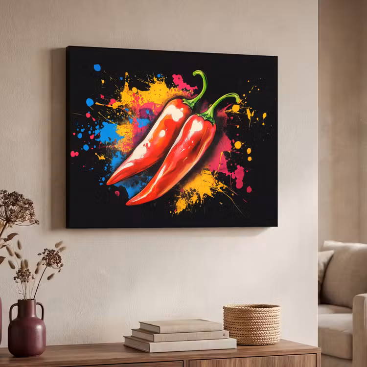 Art Frame - Peper - Graffiti - Verf - Abstract - Modern - Kleurrijk — 4