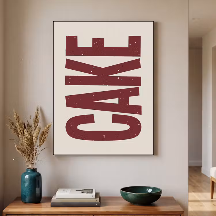 Art Frame - Red - Cake - Decoratie - Eten — 2