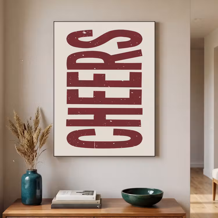 Art Frame - Red - Cheers - Decoratie - Beige — 2