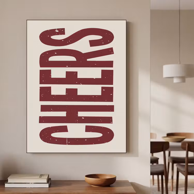 Art Frame - Red - Cheers - Decoratie - Beige — 4
