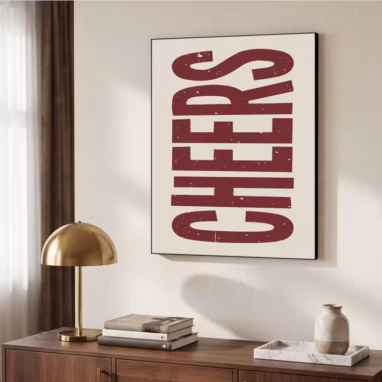 Art Frame - Red - Cheers - Decoratie - Beige — 7