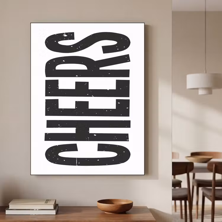 Art Frame - Retro - Cheers - Zwart - Decoratie — 5