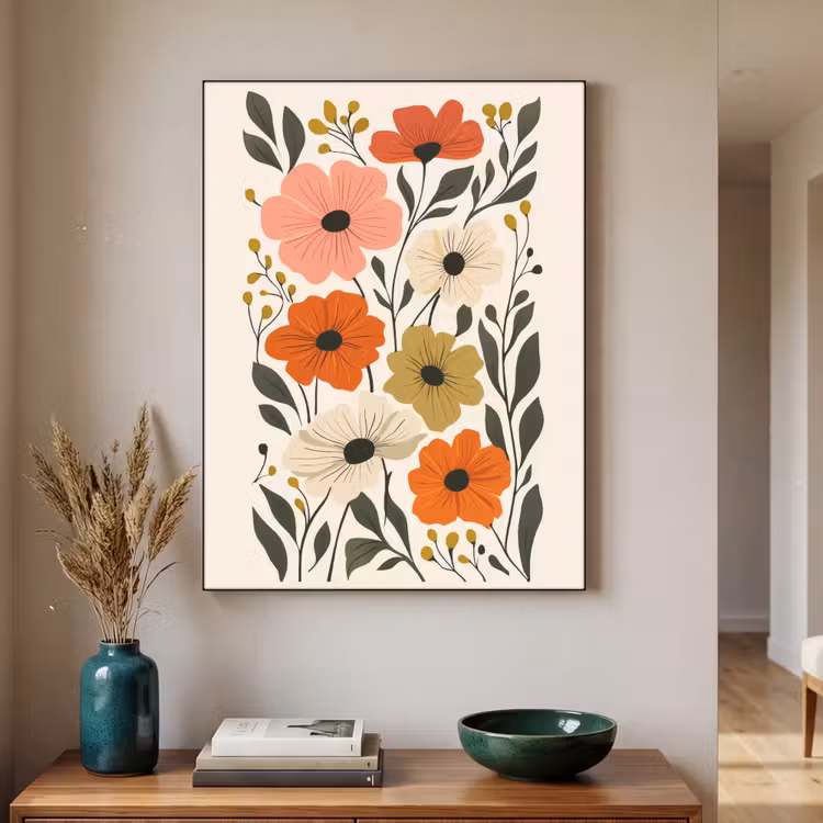 Art Frame - Veldbloemen - Stengels - Blaadjes - Groen — 2
