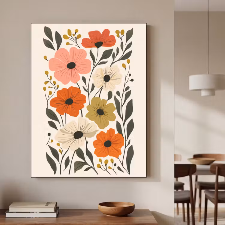 Art Frame - Veldbloemen - Stengels - Blaadjes - Groen — 4