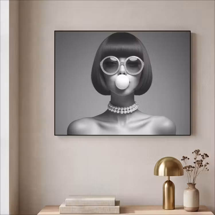 Art Frame - Vrouw - Zwart Wit - Ketting - Zonnebril — 3