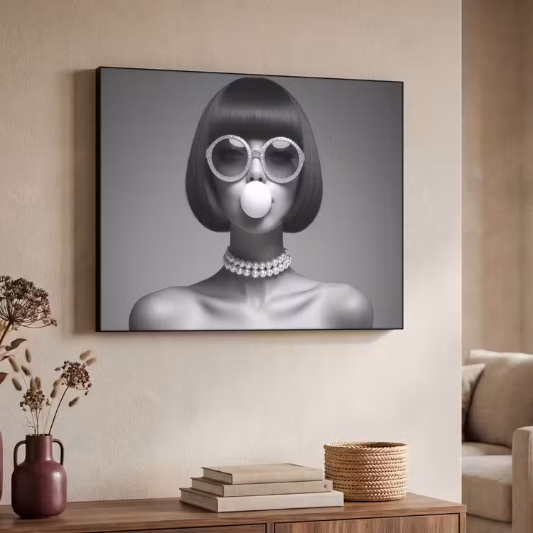 Art Frame - Vrouw - Zwart Wit - Ketting - Zonnebril — 4