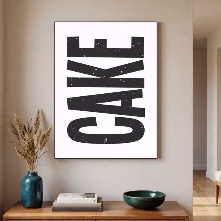 Art Frame - Zwart - Cake - Eten - Decoratie — 2