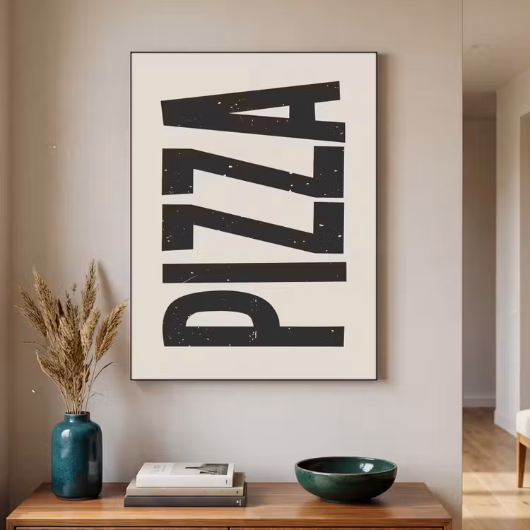 Art Frame - Pizza - Decoratie - Japandi - Vintage — 2